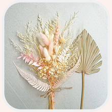 Load image into Gallery viewer, Dried Floral Cake Topper | Pink and White
