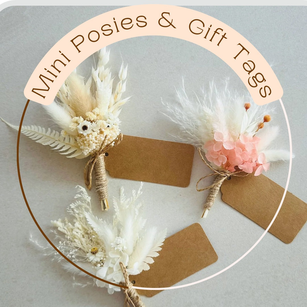 Mini Posies With Gift Tag | Bridesmaid Gift Tag| DIY Gift Topper |Bridesmaid Proposal