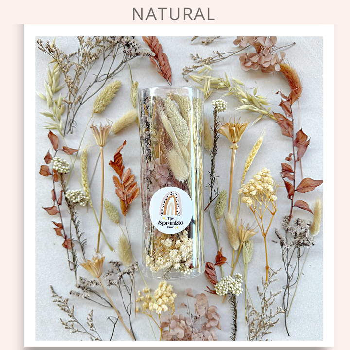 Natural Hues Dried Floral Cake Topper - Bits and Bobs - Real Dried Flowers - DIY Resin Art Flowers