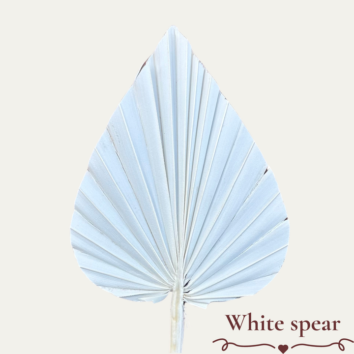 White Coloured Spear Palm Cake Topper Decoration